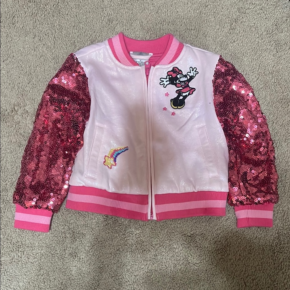 Disney Pink Sequin Minnie Mouse Jacket